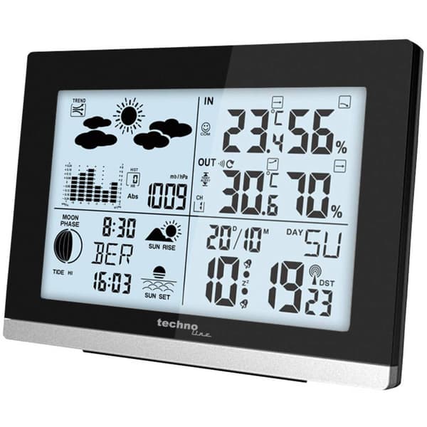 Techno Line WS 6762 WS 6762 Trådlös digital väderstation Antal max. sensorer 3