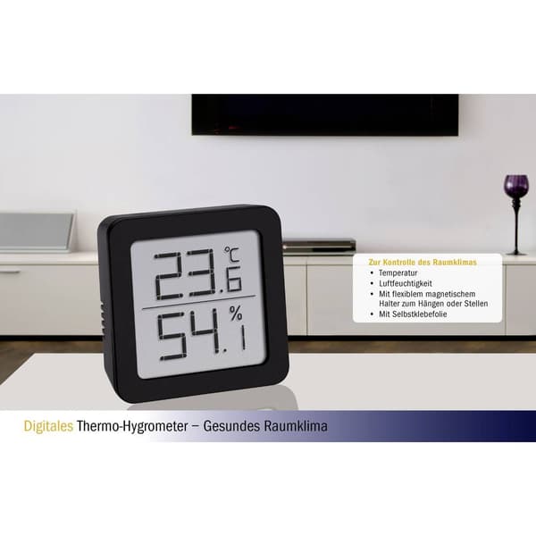 TFA Dostmann Termo-/Hygrometer Svart 30.5051.01