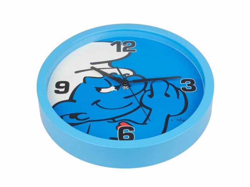 Smurfarna Väggklocka Blå 25Cm