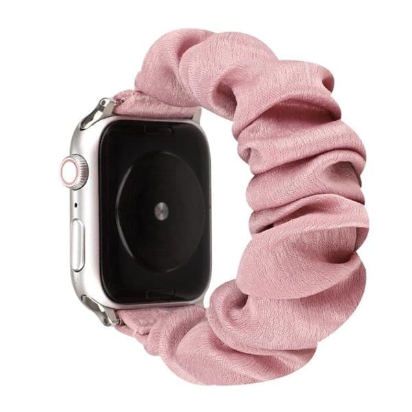 Armbånd Scrunchie Apple Watch Series 5 & 4 40mm / 3 & 2 & 1 38mm - Lyserød