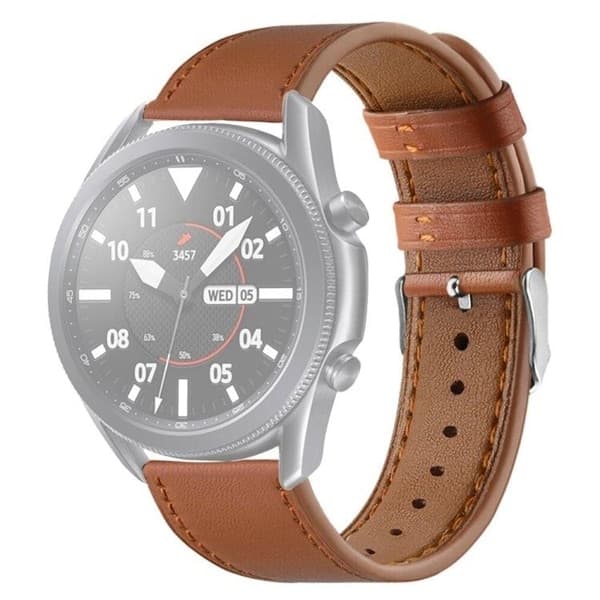 Kunstlærarmbånd Galaxy Watch 3 Brun