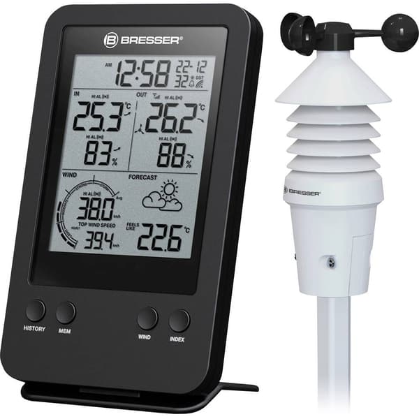 Bresser Optik Pro 3-in-1 7002531 Trådlös digital väderstation Prognos för 12-24 timmar