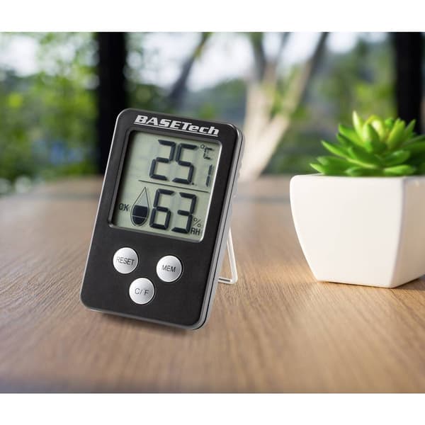 Termo-/Hygrometer Svart E0130