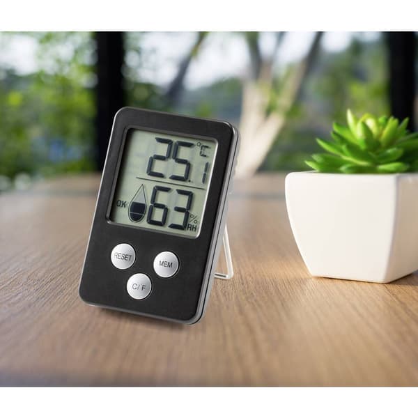 Termo-/Hygrometer Svart E0130