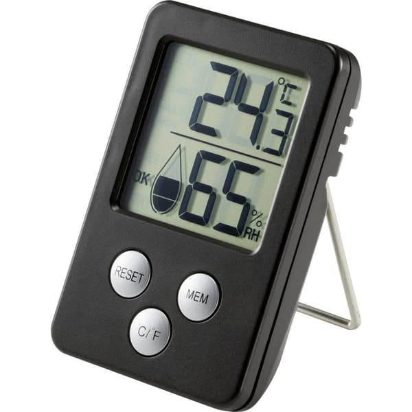 Termo-/Hygrometer Svart E0130