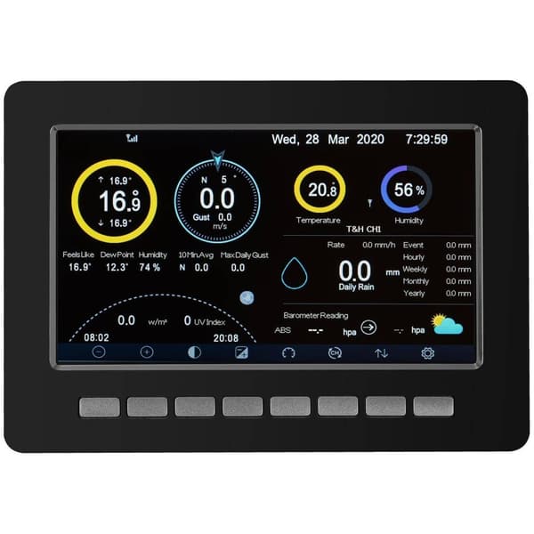 Steinberg Systems WiFi-väderstation - LCD 7" - USB - Inomhussensor