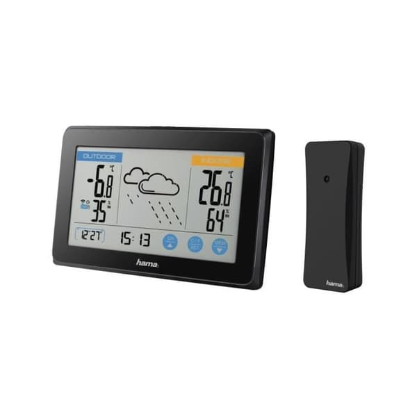 Väderstation HAMA Touch - Svart - Med sensor - Termometer