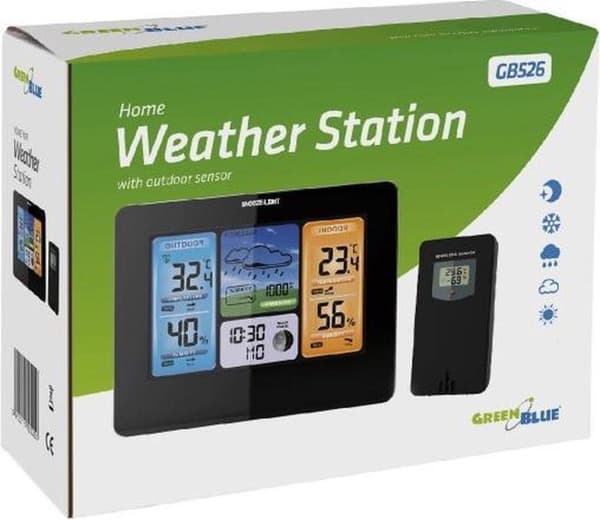 Greenblue GB526 digitaalinen sääasema musta akku