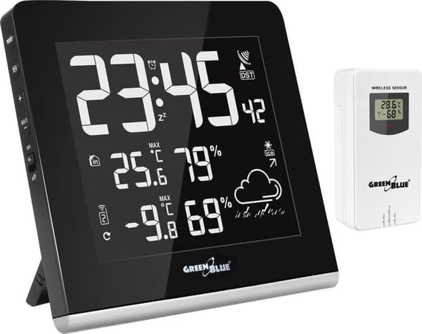 Grønblå 51193 Sort, hvid LCD-batteri