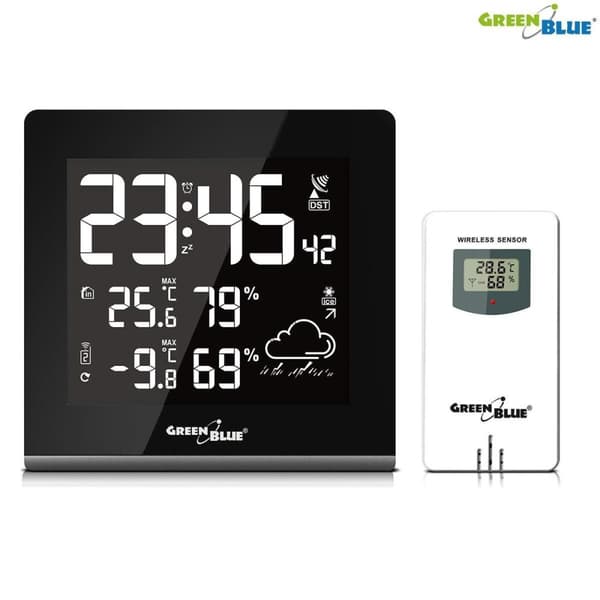Grønblå 51193 Sort, hvid LCD-batteri