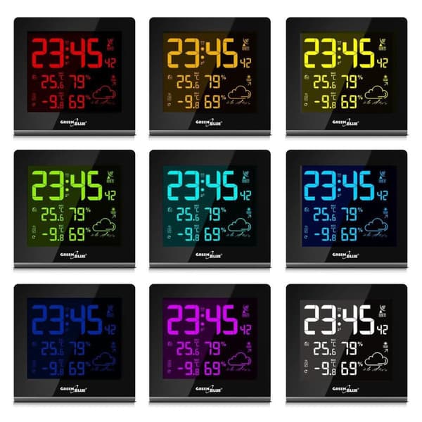 Grønblå 51193 Sort, hvid LCD-batteri