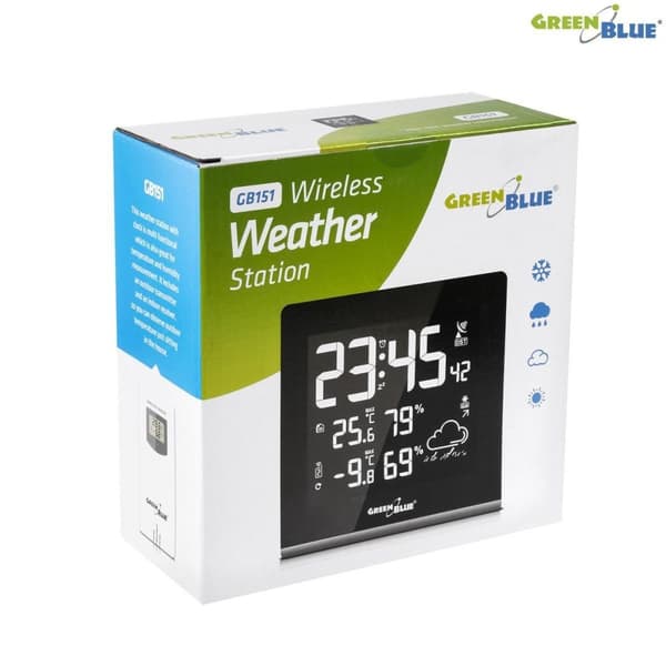 Grønblå 51193 Sort, hvid LCD-batteri