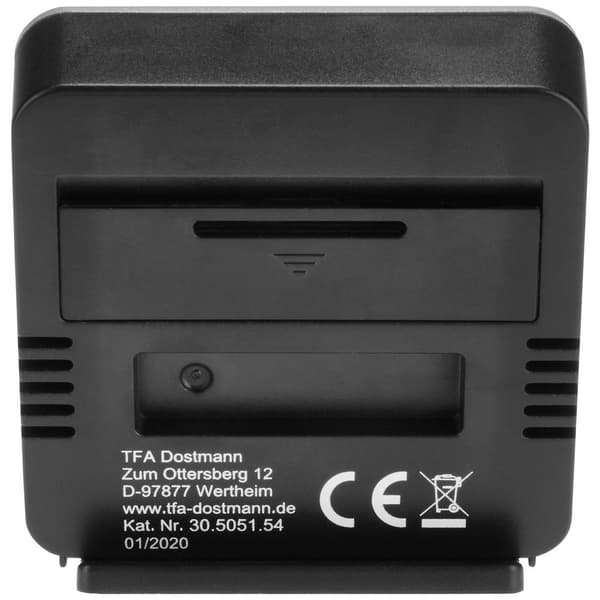 TFA Dostmann Termo-/Hygrometer Silver, Svart 95.2019.54