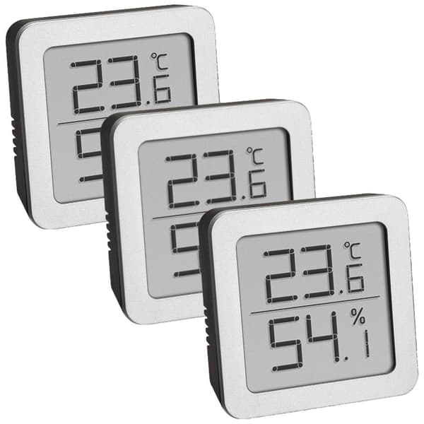 TFA Dostmann Termo-/Hygrometer Silver, Svart 95.2019.54