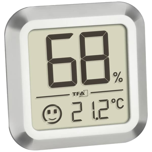 TFA Dostmann Humidore Termo-/Hygrometer Silver