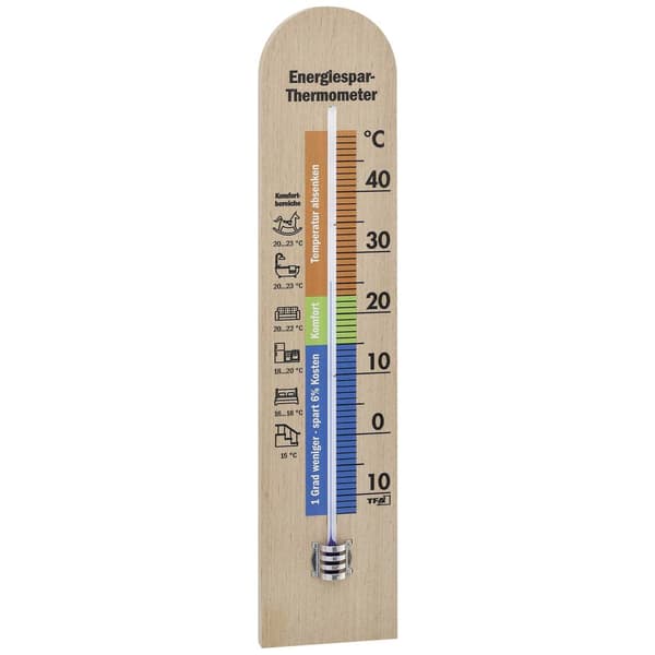 TFA Dostmann Energiespar-Thermometer Termometer Natur 12.1055.05