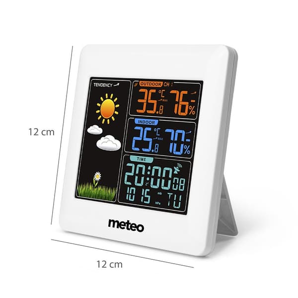 Sääasema METEO SP93 - 12x12x2cm - langaton - kello - valkoinen