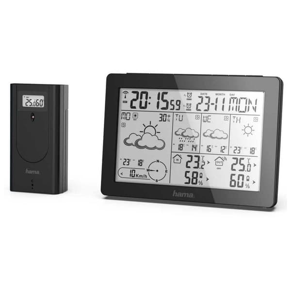 Hama Termometer Og Hygrometer Meteotime Sort