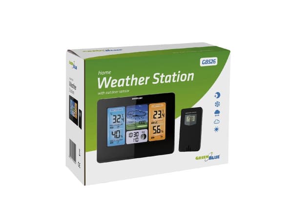 Greenblue GB526 digital vejrstation Sort batteri