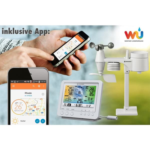 Bresser Värisääkeskus Wifi 5in1 Profi Sensori Musta