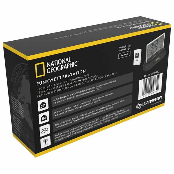 National Geographic Vejrstationsvisning 9070300 Sort