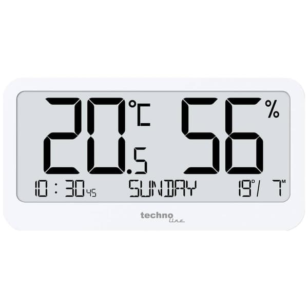 Techno Line Techno Line Thermo-Hygrometer WS9455 Termo-/Hygrometer Vit WS9455