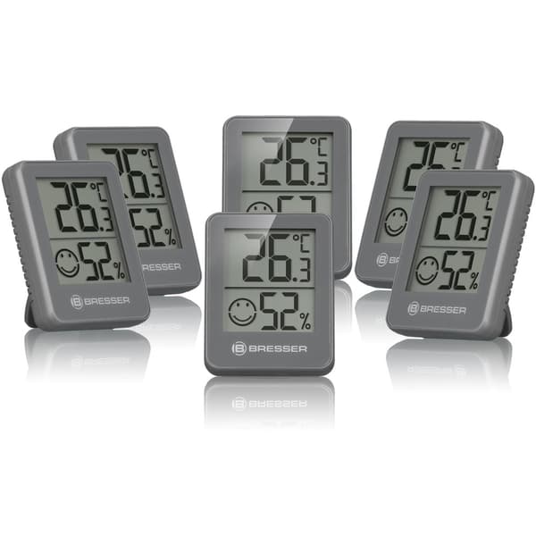 Bresser Klimattrend Ställ In Indikator Termo Hygro Hygro Meter 6 Enheter Grå