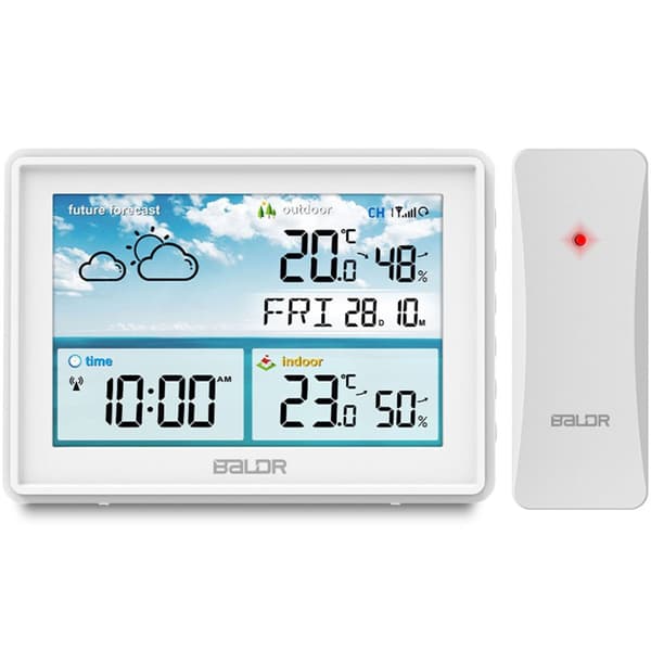 Vejrstation med display BD-909 hvid