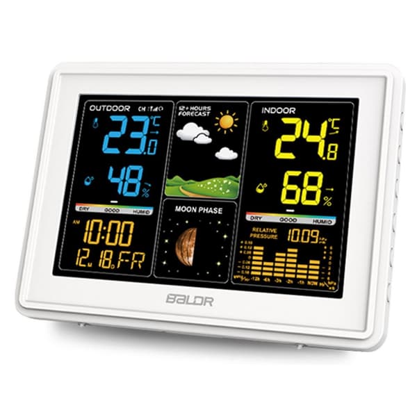 Vejrstation med display BD-907 hvid