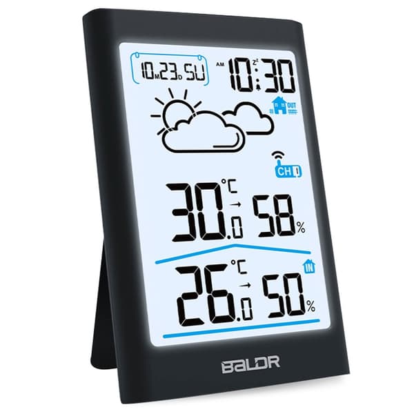 Vejrstation med display BD-911 sort