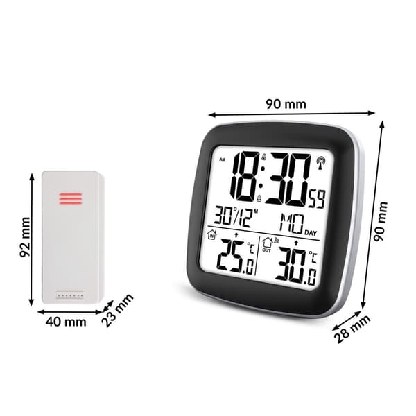 Vejrstation med display BD-903 sølv