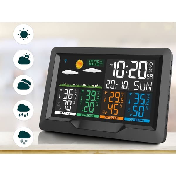 Vejrstation med display BD-904 sort