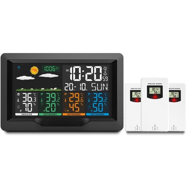 Vejrstation med display BD-904 sort