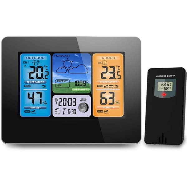 Vejrstation med display BD-902 sort