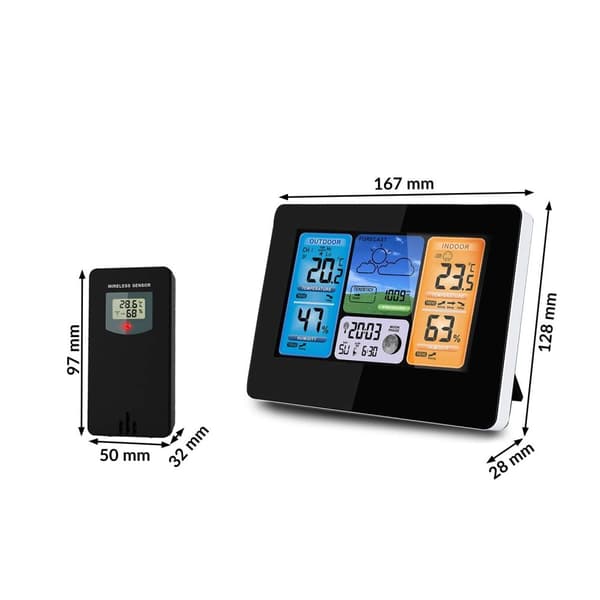 Vejrstation med display BD-902 sort