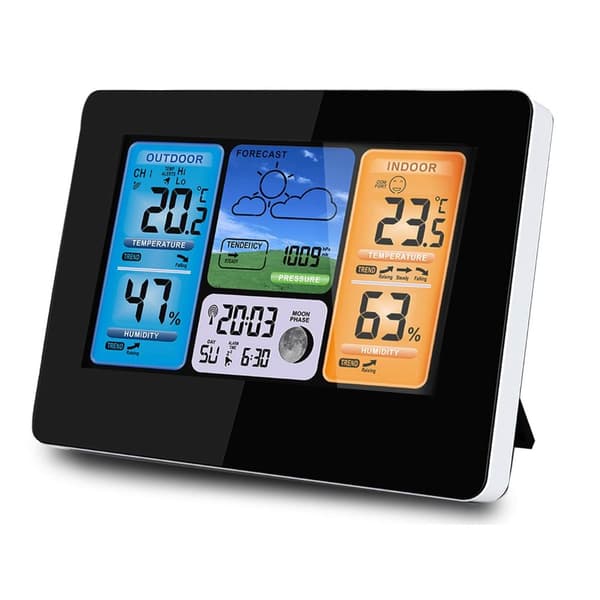 Vejrstation med display BD-902 sort