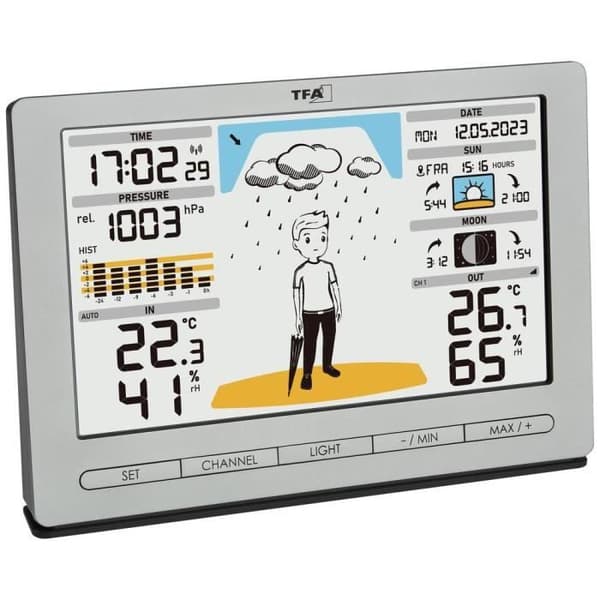 Väderstation - TFA DOSTMANN - METEO JACK 35.1097.54 - 12 till 24 timmars prognos - Inomhus - Termometer