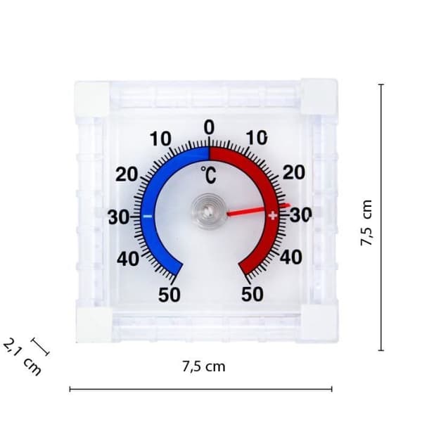 Meteo Station - Barometer - Velamp - Termometro da finestra inomhus/utomhus autoadesivo