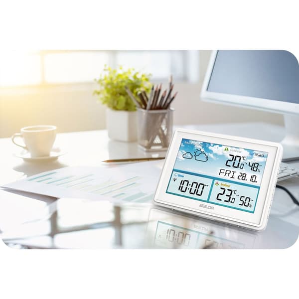 Vejrstation med display BD-909 hvid