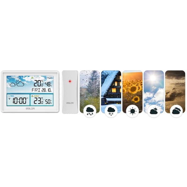 Vejrstation med display BD-909 hvid