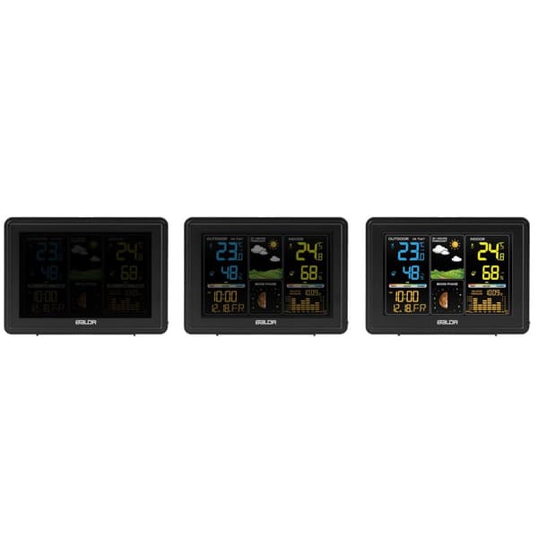 Vejrstation med display BD-907 sort