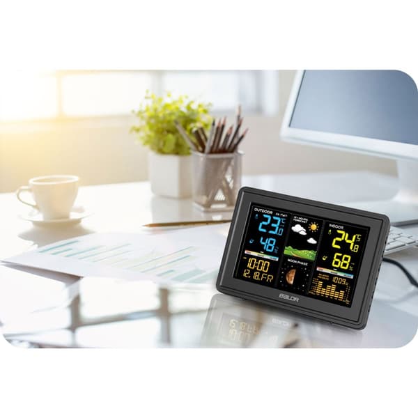Vejrstation med display BD-907 sort