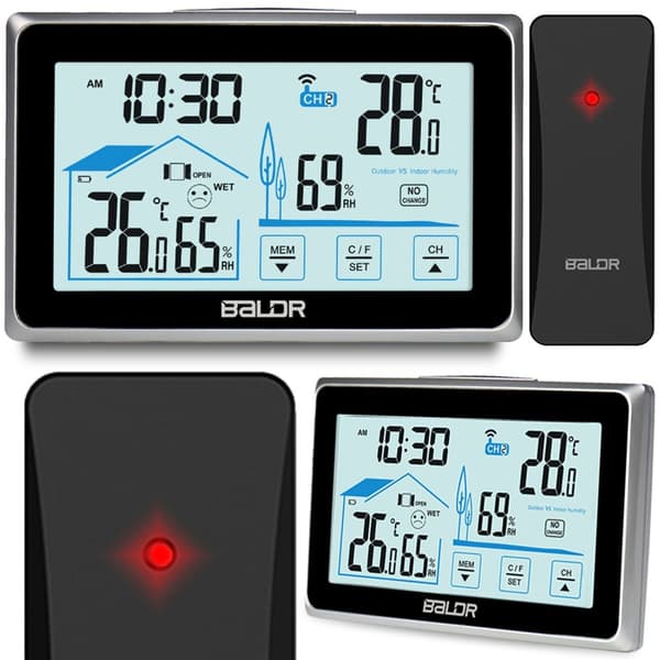 Vejrstation med display BD-910 sort