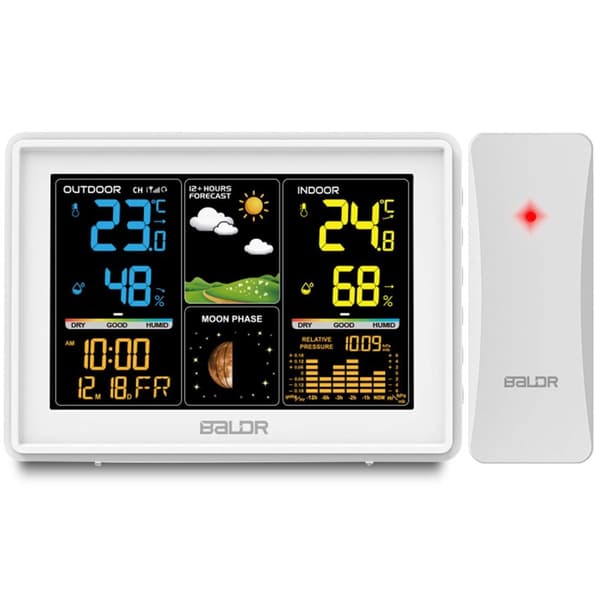 Vejrstation med display BD-907 hvid