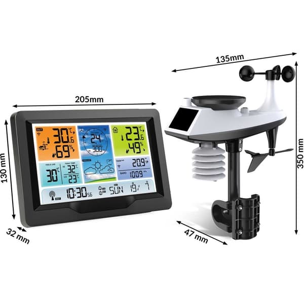 Vejrstation med display BD-905 grafit