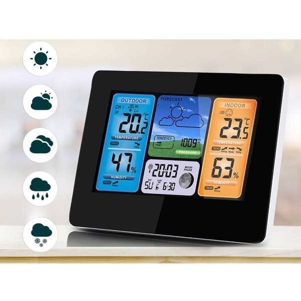 Vejrstation med display BD-902 sort