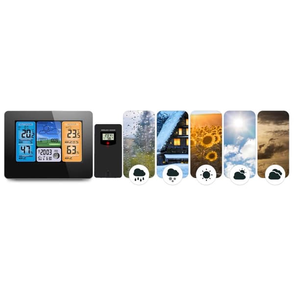 Vejrstation med display BD-902 sort