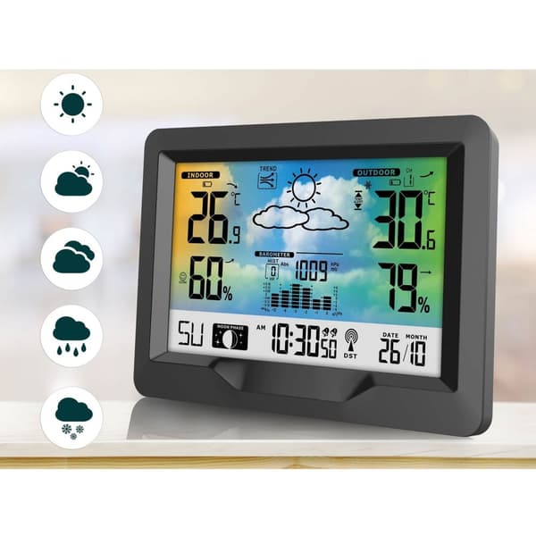 Väderstation med display BD-901 svart