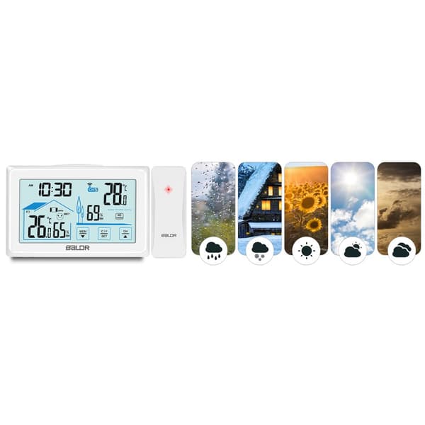 Vejrstation med display BD-910 hvid
