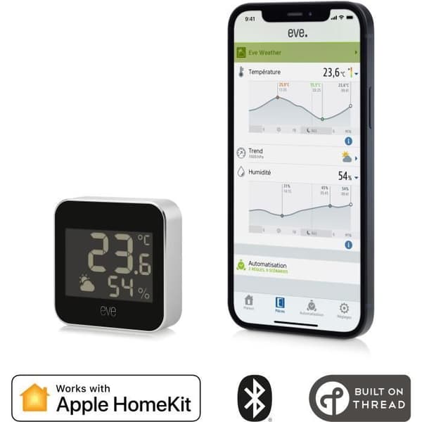 EVE WEATHER ansluten väderstation - Apple HomeKit Bluetooth Thread-teknik